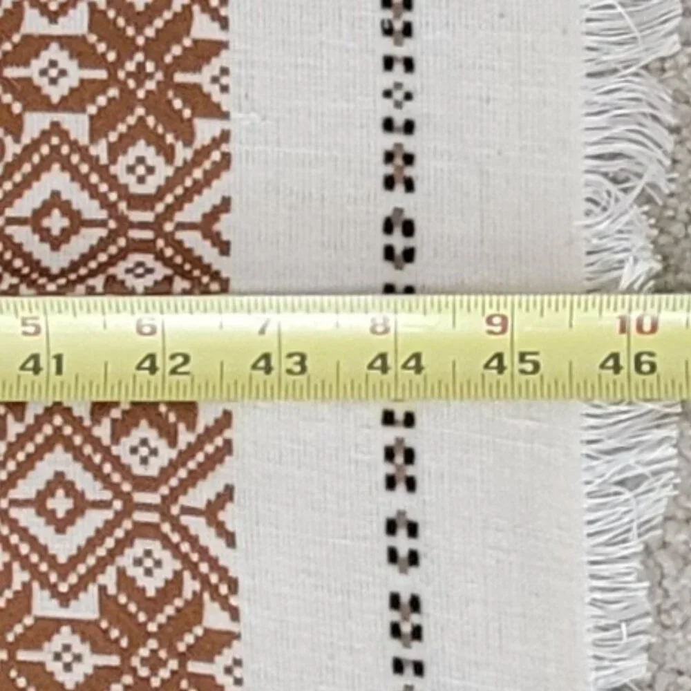 Vintage Yugoslav Linen Tablecloth & Napkin Set Folk Motif Kamnik Slovenia NOS